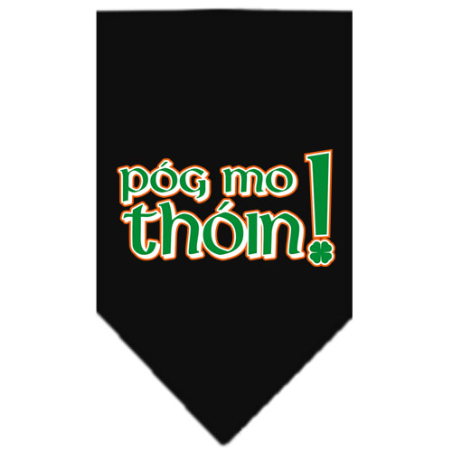 Pog Mo Thoin Screen Print Bandana Black Large